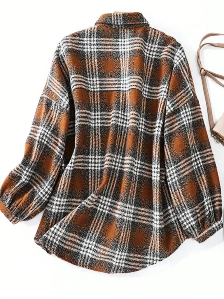 Plaid Button-Up Shirt