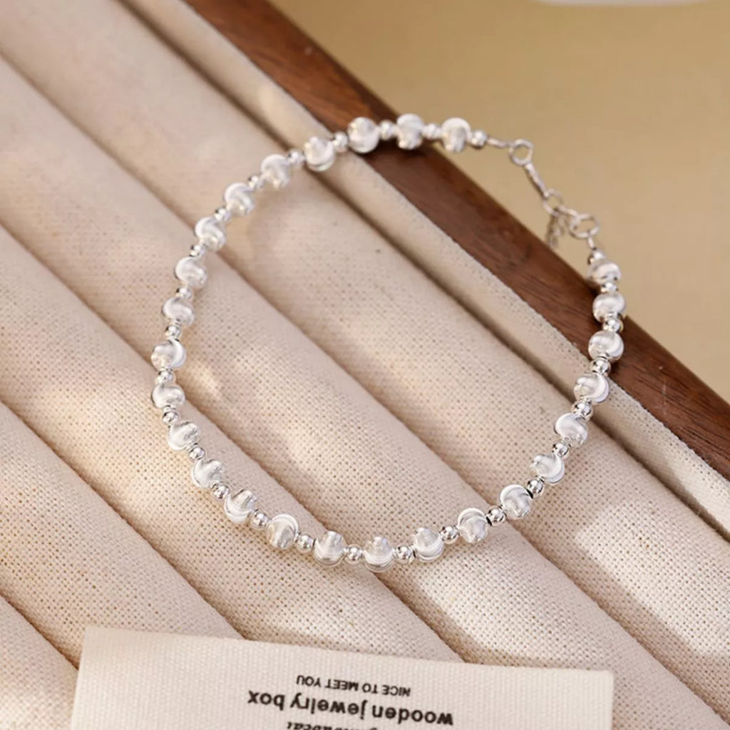 925 Sterling Silver Beaded Bracelet