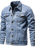 Men's Button Down Long Sleeve Denim Jacket thumbnail 1