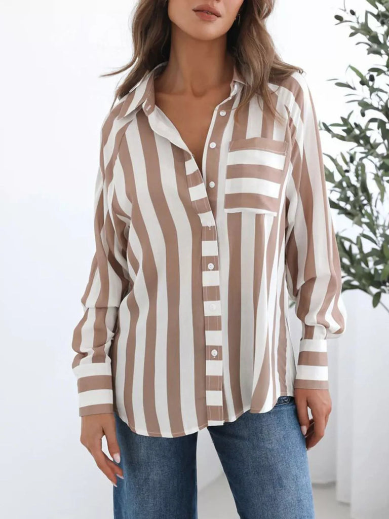 Striped Button-Down Shirt