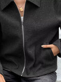 Zip-Up Dropped Shoulder Jacket thumbnail 14