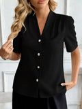 V-Neck Button-Down Shirt thumbnail 12