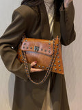 Studded Flap Chain Shoulder Bag thumbnail 2