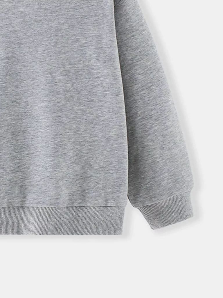 Children's Casual Solid Color Crew Neck Sweatshirt