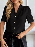 V-Neck Button-Down Shirt thumbnail 15