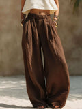 Full Size Elastic Waistband Wide Leg Pants Plus Size thumbnail 13