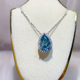 5 Carat 925 Sterling Silver Moissanite Pendant Necklace thumbnail 1