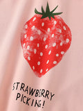Children's Strawberry Picking Graphic Crew Neck Sweatshirt thumbnail 3