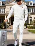 Men's Full Size Casual Textured Top and Pants Set Plus Size thumbnail 3