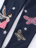 Children's Fairy Embroidered & Sequin Butterfly Leggings thumbnail 2