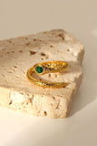 Snake Charmer Malachite Snake-Shaped Bypass Ring thumbnail 4
