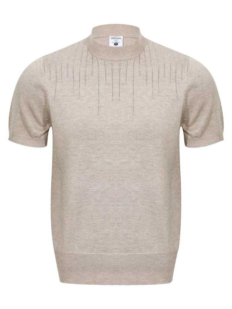 Men's Mock Neck Short Sleeve Knit Top