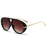 Aviator Fashion Sunglasses with Yellow Tinted Lenses thumbnail 4