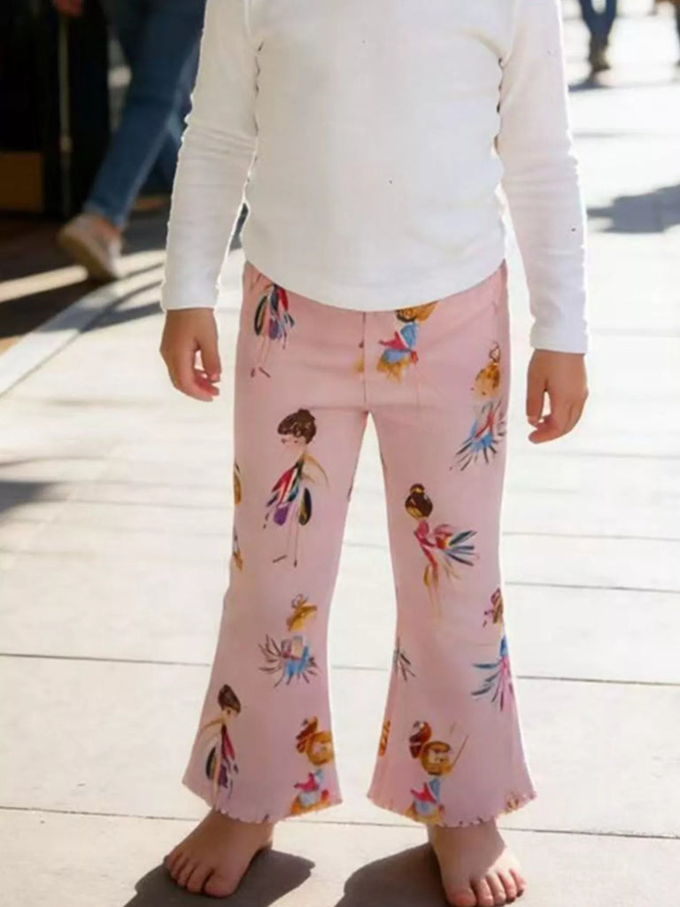 Children's Fairy Print Flared Leggings