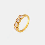 Stainless Steel Inlaid Zircon Ring thumbnail 1