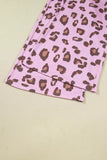 Drawstring Leopard Print Patch Pocket Loose Pants thumbnail 8