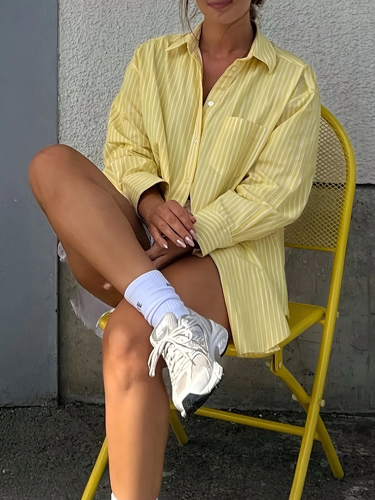 Striped Button-Down Shirt