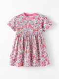 Children's Floral Print Short Sleeve A-Line Dress thumbnail 2