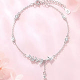 925 Sterling Silver Leaf Bracelet thumbnail 3
