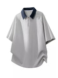 Men's Plus Size Casual Waffle Knit Half-Zip Polo thumbnail 2