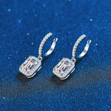 1 Carat 925 Sterling Silver Moissanite Drop Earrings thumbnail 3