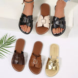 Elegant Buckle Slide Sandals thumbnail 6