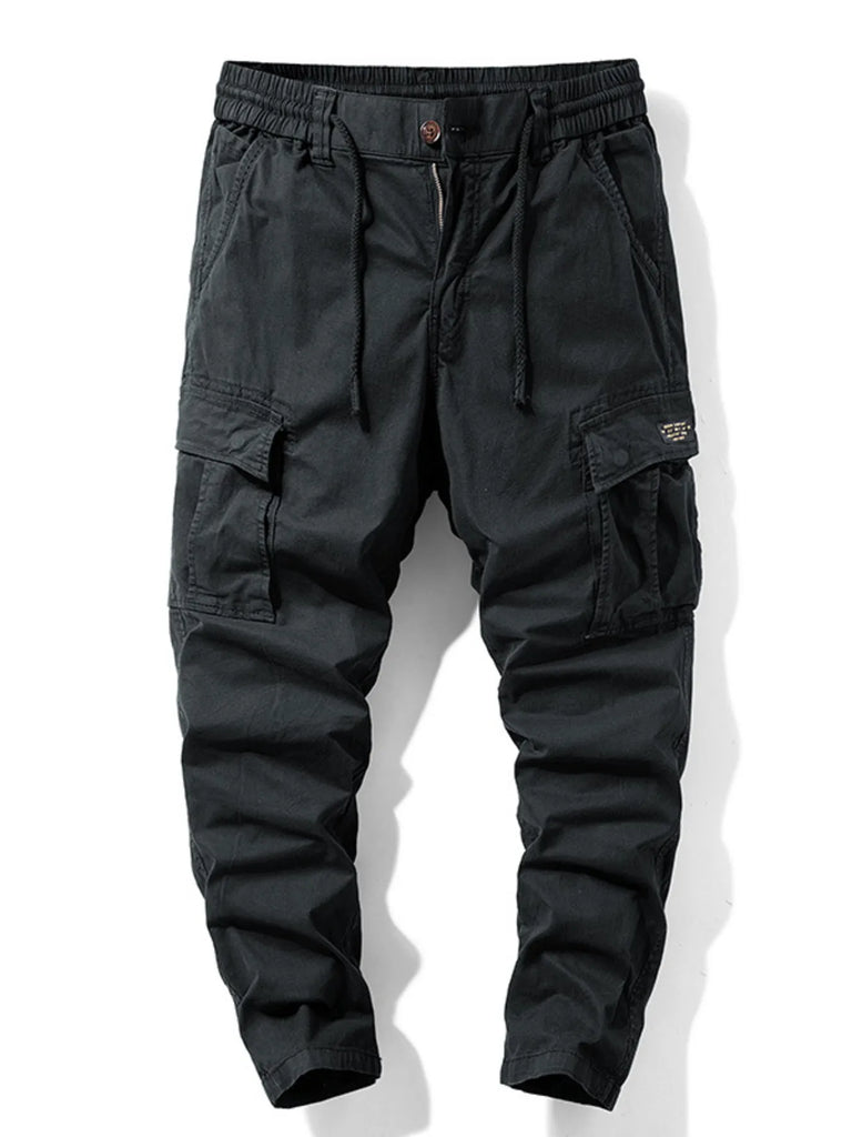 Men's Cargo Pants with Drawstring Waist