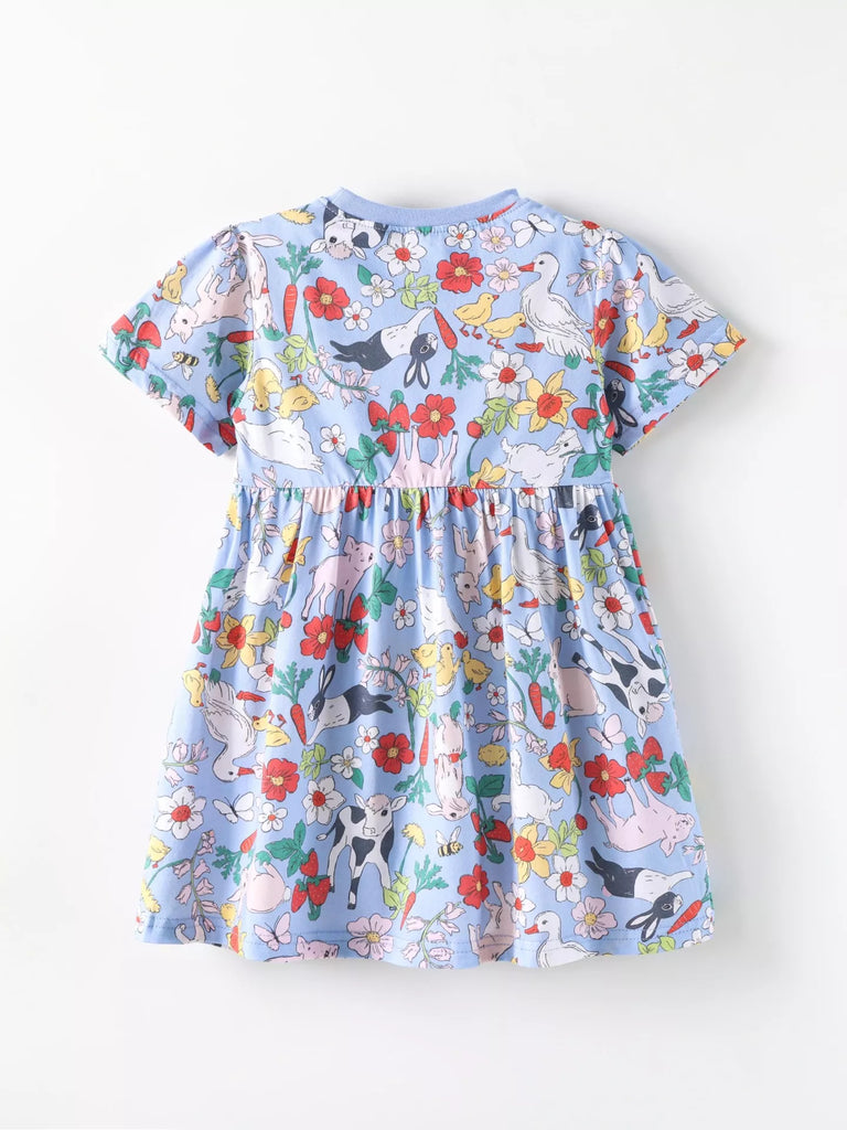 Children's Farm Animal Print Dress