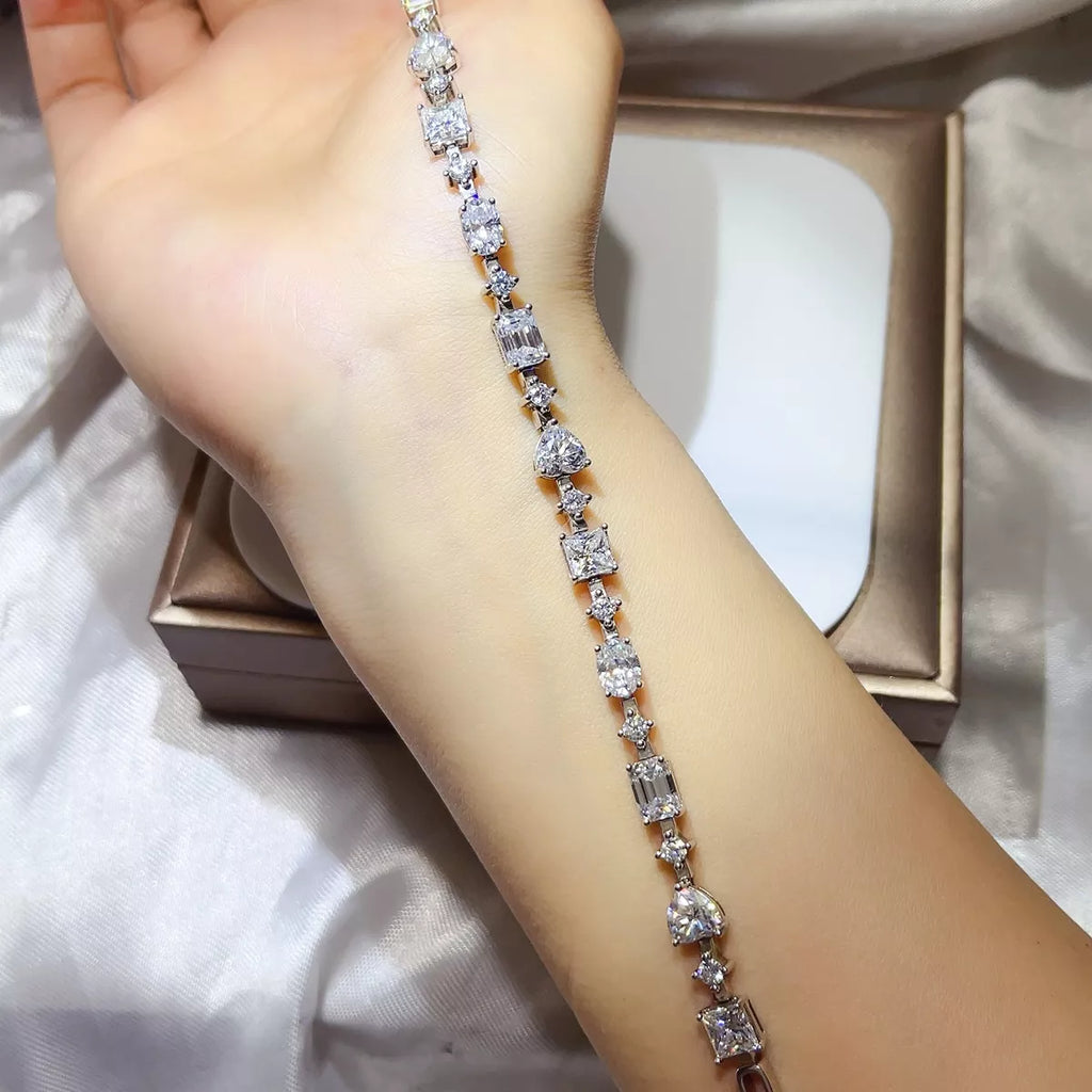 925 Sterling Silver Moissanite Bracelet