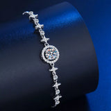 1 Carat Moissanite 925 Sterling Silver Bracelet thumbnail 5