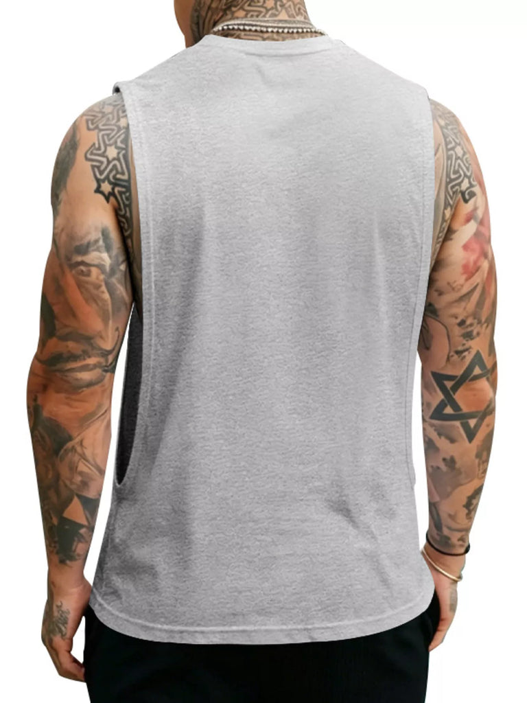 Men's Full Size Round Neck Tank Top Plus Size