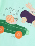 Children's Snail and Bunny Race Graphic Short Sleeve T-Shirt thumbnail 4