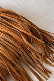 Suede Fringe Adjustable Strap Shoulder Bag thumbnail 6