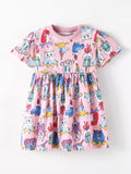 Children's Cartoon Print Short Sleeve Dress thumbnail 2