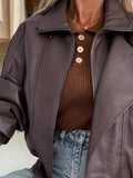 Leather Zip Up Jacket thumbnail 6