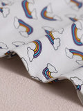 Children's Rainbow Print Ruffle Sleeve Dress thumbnail 4