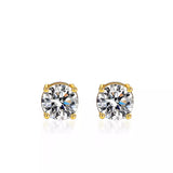 1 Carat Moissanite 925 Sterling Silver Stud Earrings thumbnail 1