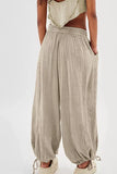 Loose Fit Gauze Pants with Drawstring Waist thumbnail 5