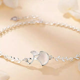 925 Sterling Silver Ginkgo Leaf Bracelet thumbnail 4