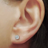 1 Carat Moissanite 925 Sterling Silver Stud Earrings thumbnail 4