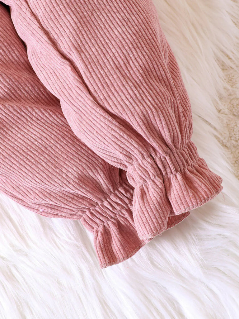 Children's Ruffled Hem Corduroy Pants