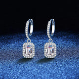 1 Carat 925 Sterling Silver Moissanite Drop Earrings thumbnail 2