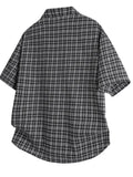 Men's Plus Size Plaid Short Sleeve Shirt thumbnail 6