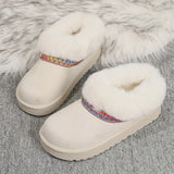 Fur-Lined Platform Boots with Decorative Woven Strap thumbnail 8