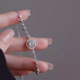 1 Carat Moissanite 925 Sterling Silver Bracelet thumbnail 3