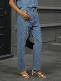 Pearl Detail Jeans with Pockets thumbnail 4