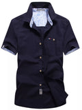 Men's Full Size Button Up Short-Sleeve Casual Shirt Plus Size thumbnail 5