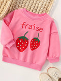 Children's Strawberry Round Neck Casual Sweatshirt thumbnail 1