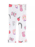 Children's Whimsical Doodle Print Flared Leggings thumbnail 1