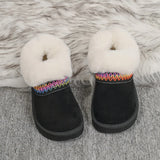 Fur-Lined Platform Boots with Decorative Woven Strap thumbnail 3